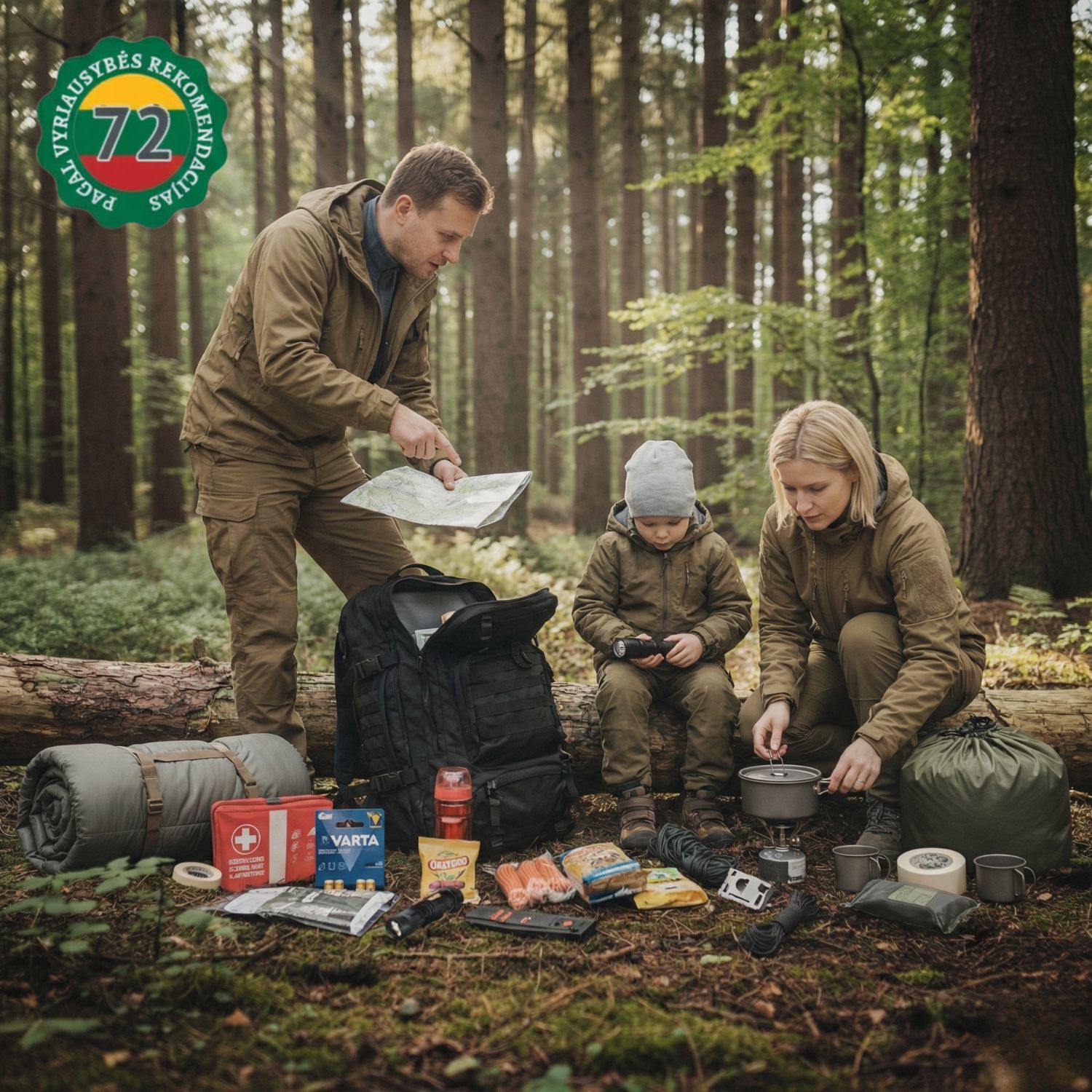 72h išgyvenimo kuprinė šeimai